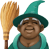 🧙🏿‍♀️ woman mage: dark skin tone display on Facebook